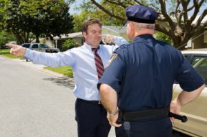 roadside sobriety test to a drunk driver