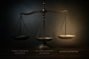 nevada murder charges first degree second degree manslaughter comparison Scales of justice comparing Nevada murder charges including first-degree murder, second-degree murder, and manslaughter.