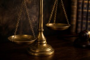 nevada self defense laws legal balance justice scale Scales of justice representing Nevada self-defense laws and legal balance in murder charge cases.
